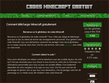 Tablet Screenshot of codesminecraftgratuit.com